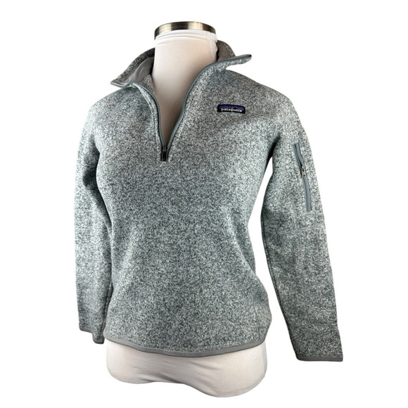 Patagonia Better Sweater 1/4 Zip Fleece Pullover Gray Women's Size Small - Picture 12 of 14